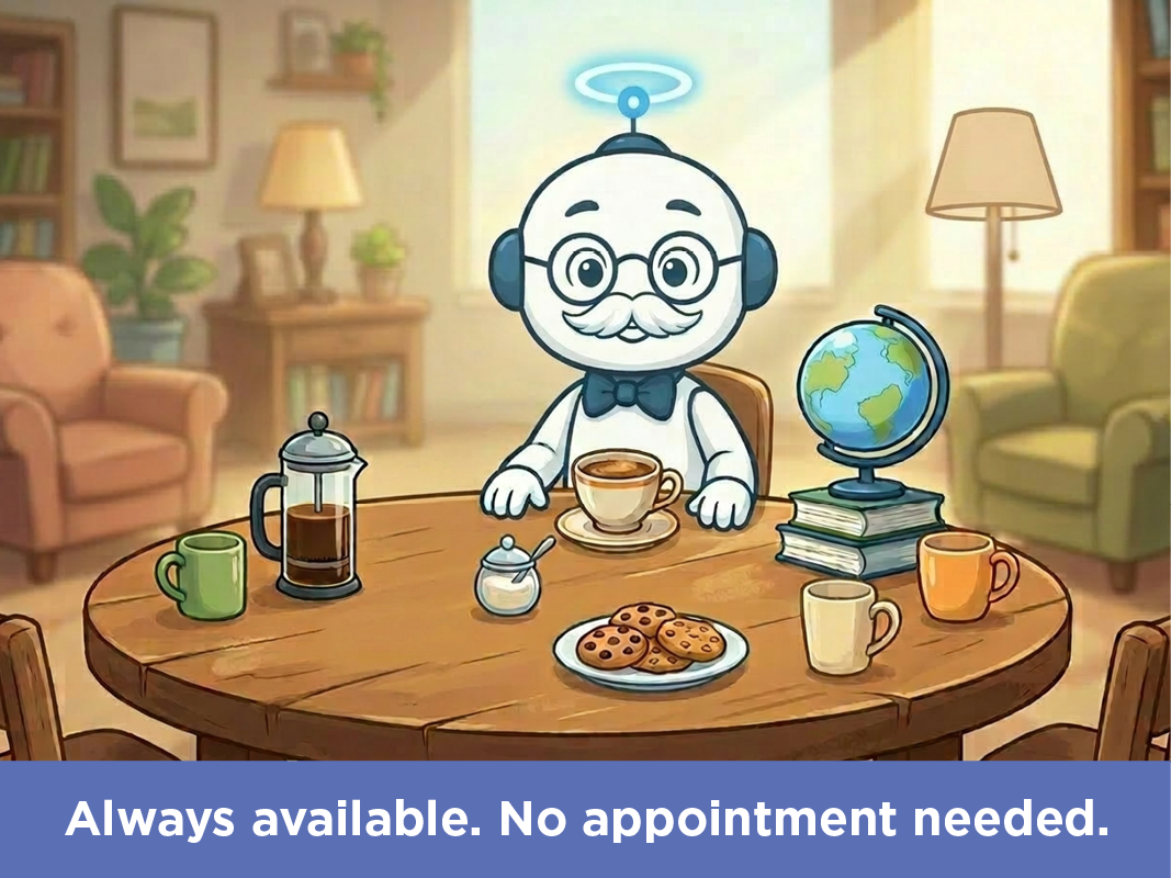 Beacon in his office